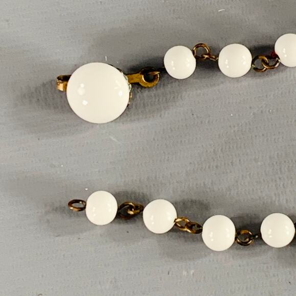 MIRIAM HASKELL 1920s White Multi Color Fruit Beaded Art Deco Choker Necklace - Picture 5 of 5